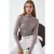 Hoogste Kraag Drapé Detail Blouse