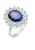 ELLI Ring ‘Glamour’  donkerblauw / zilver