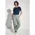Street One Dames Broek met wijde pijpen in keperstof in Groen