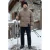 TRENDYOL MAN Heren Donkerblauw Effen Lang Oversized Winter Jassen
