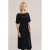 WE Fashion fluweel A-lijn jurk zwart