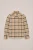 WE Fashion – Jongens overshirt met ruit en embroidery – Regular fit – Beige – Katoen –