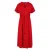 Rode jersey midi-jurk met riem