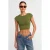 Slim Fit Crop Jersey Blouse