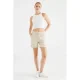 Cup of Joe Denim slim regular waist casual short beige
