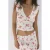 Mango gebloemde top – ecru