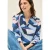 Cecil Dames Lange overhemdblouse met print in Blauw