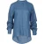 Hemelsblauwe blouse met mandarijnkraag