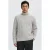 Selected regular fit gemêleerde coltrui met kabels en wol – light grey