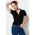 TRENDYOLMİLLA Dames Zwart Effen Kort Getailleerd Blouses