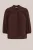 WE Fashion –  Damems blouse met driekwart mouwen – Curve – Regular fit – Donkerbruin –