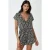 Gedrukt V-hals Mini Jumpsuit met Korte Benen