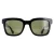 Gucci GG0001SN 002 zwart en groen met rode streep groene zonnebril