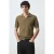 Mango Man regular polo gebreid beige – kaki