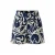 OUI regular high waist gebloemde casual short blauw