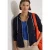 Cecil Dames Jas met lange mouwen, capuchon en structuur in Blauw