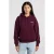America Today gebreide hoodie met backprint – donkerrood