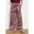 LOLALIZA wide leg high waist gebloemde broek donkerrood