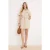TRENDYOLMİLLA Dames Beige Effen Kort / Mini Kort Casual Blousejurk Jurken