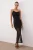 TRENDYOLMİLLA Dames Zwart Effen Maxi Mouwloos Cocktail Bodycon Jurken