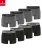 Phil & Co Zwarte Boxershorts Heren Effen Zwart / Antraciet8-Pack –