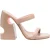 Off White Leren muiltjes met hoge blokhak voor dames (Beige/Oranje)
