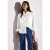 Street One Dames Overhemdblouse met oogjesborduursel in Wit