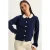 Dikke Geribde Gebreide Cardigan met Knopsluiting