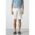 Mango Man linnen slim fit chino short – naturel wit