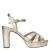 Manfield leren sandalettes goud