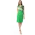 Faux Wrap Print Jurk in Groen