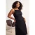 Trendyol Curve Dames Zwart Effen Maxi Mouwloos Skater Grote maten Jurk