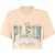 T-Shirt Round Neck Ss Crop Vintage Print