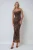 Geprinte Bodycon Maxi Jurk