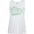 Witte top met racerback en print van viscose/elastaan