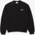 Lacoste Unisex Fleece Loose Fit Sweatshirt met accenten voor volwassenen (Zwart)