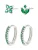 Hey Happiness Oorbellen ‘Green Stack’  zilver