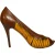 Alexander McQueen Kleurblok Pumps in Bruin Leer