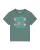 Watapparel Shirt ‘Save the sea’  kaki / jade groen / pastelrood / wit