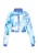 IZIA Tussenjas  blauw / wit