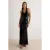 TRENDYOLMİLLA Dames Zwart Getextureerd Maxi Mouwloos Meerminmodel Avond- Gala- Jurk