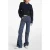 Michael Kors Flared Denim Jean In All Over Logo Print