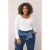 Trendyol Curve Dames Wit Effen Lang Getailleerd Grote maten Blouses