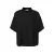 comma blouse met linnen zwart