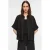comma blouse met linnen zwart