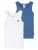 SCHIESSER Onderhemd ‘Fine Rib’  blauw / wit
