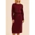 ICode Burgundy Sweatshirt Fabric Long Dress With Monogram