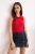 TRENDYOLMİLLA Dames Rood Effen Mouwloos Getailleerd Blouses