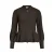 VILA gebreid vest met peplum – donkerbruin