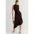 TRENDYOLMİLLA Dames Bruin Effen Midi Mouwloos Stijlvol/Avond Asymmetrisch Jurken